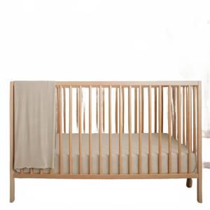 NEW TENTH & PINE bamboo viscose crib sheet in sand